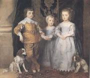 Dyck, Anthony van The Three Eldest Children of Charles I (mk25) oil painting artist